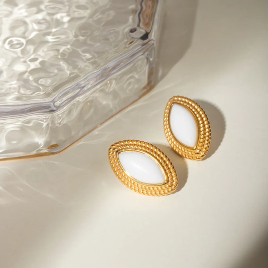 Lennox Stud Earrings - Ivory