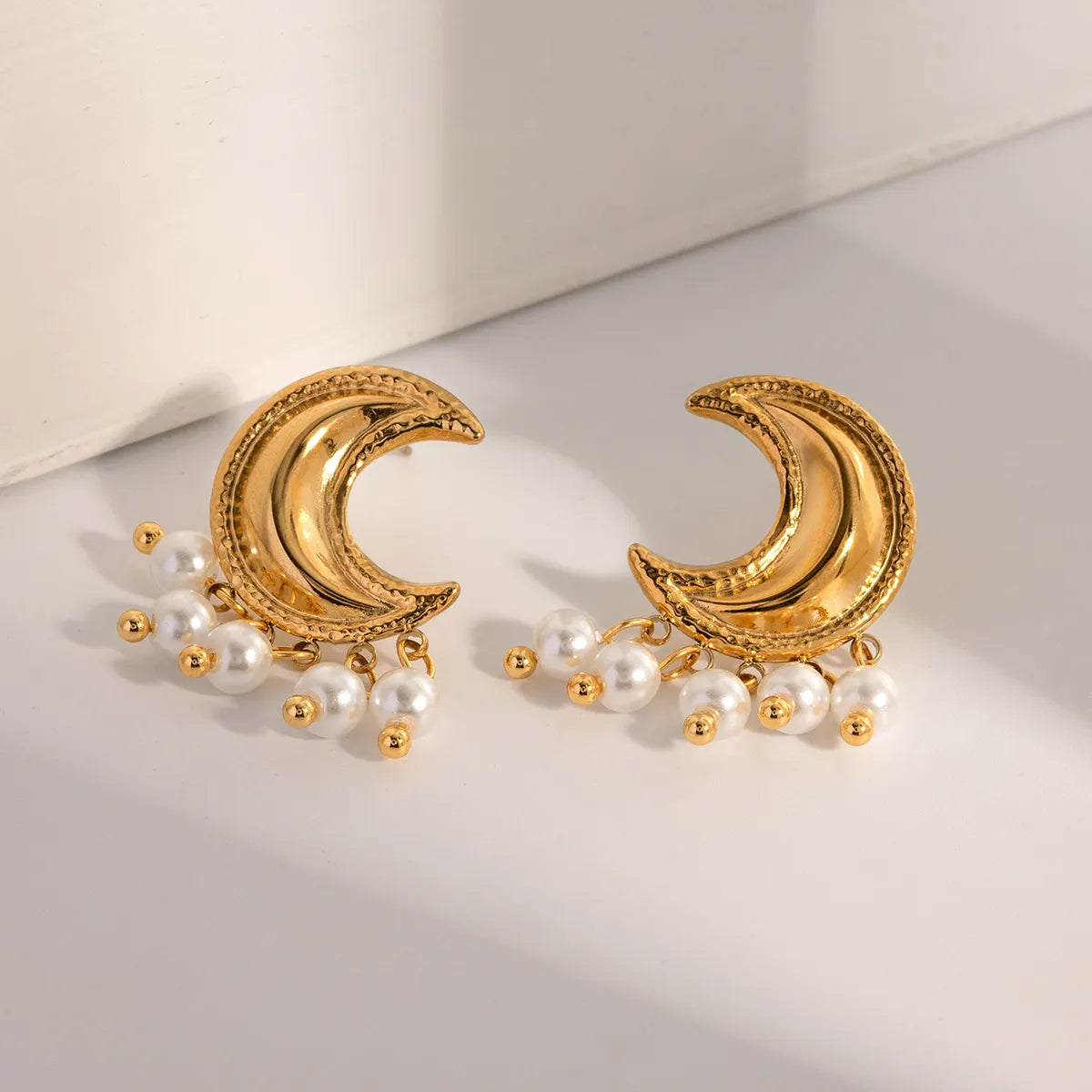 Boho Moon Gold Earrings