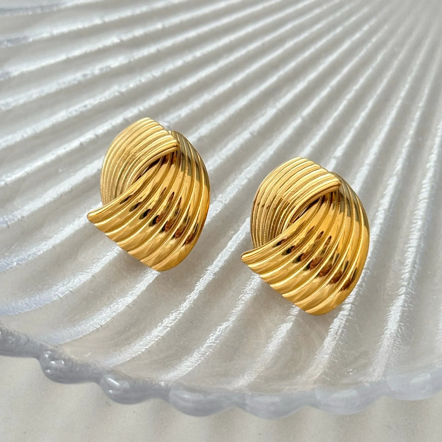 Keri Gold Stud Earrings