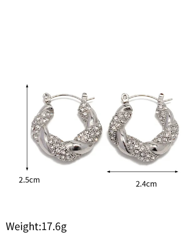 Esme Twist Hoops || Silver