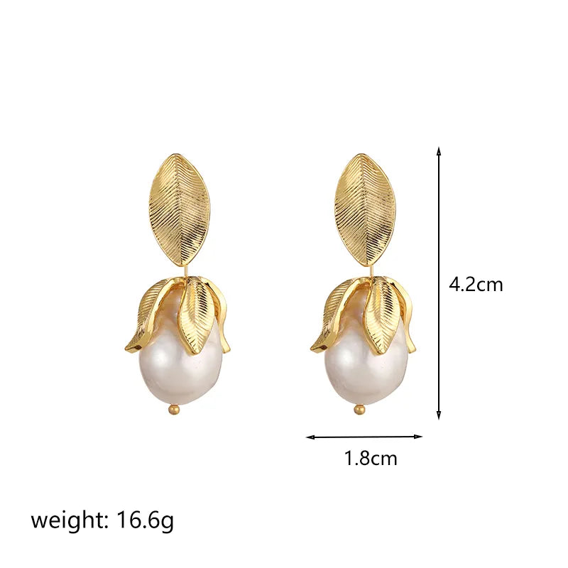 Athena || Pearl Drop Earrings