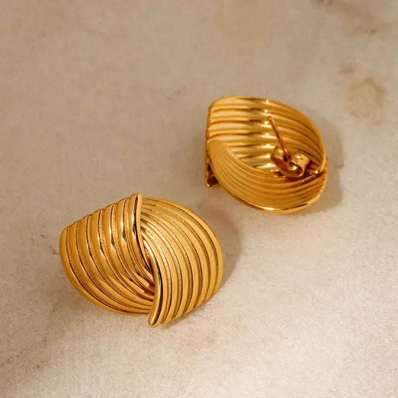 Keri Gold Stud Earrings