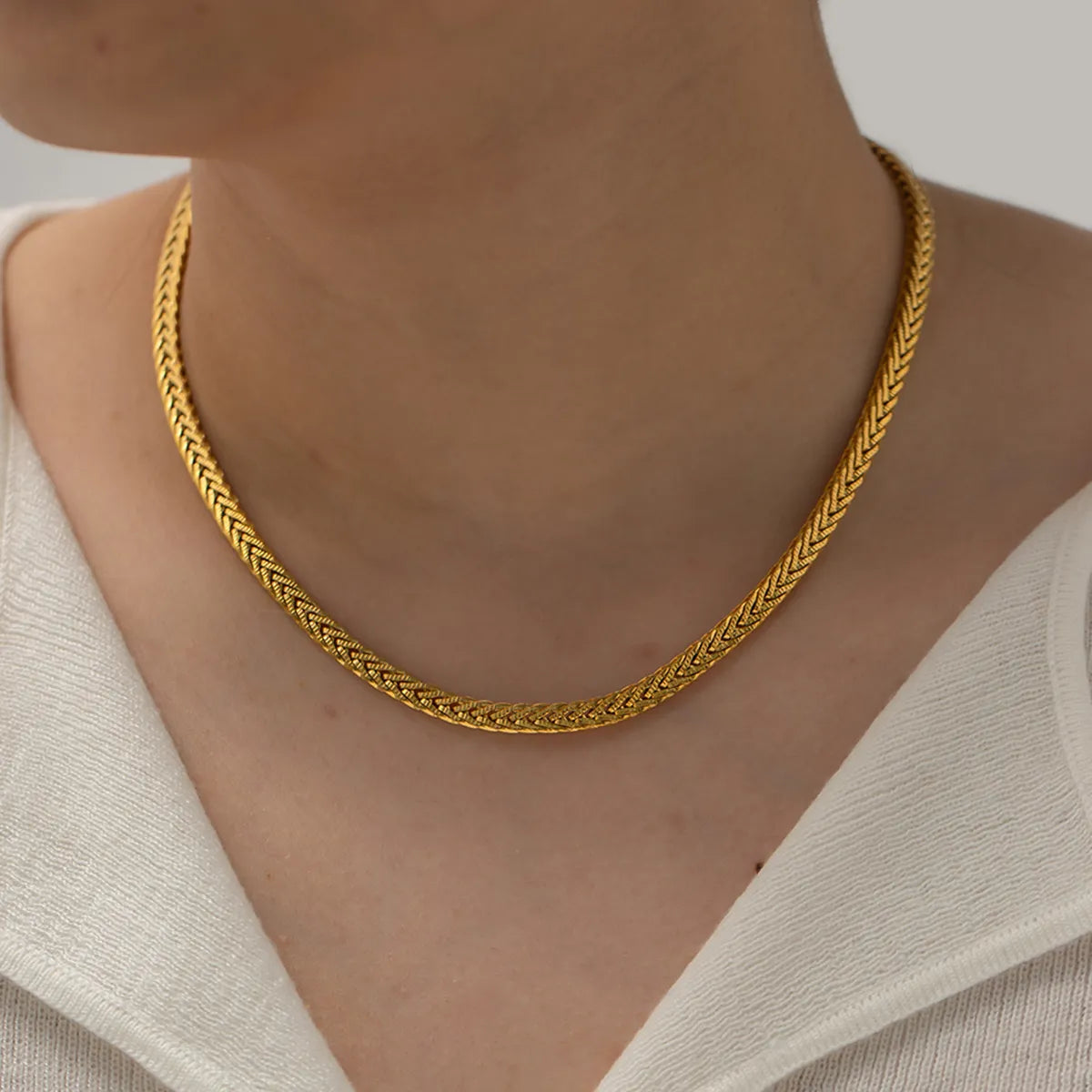 Gold Braided Necklace