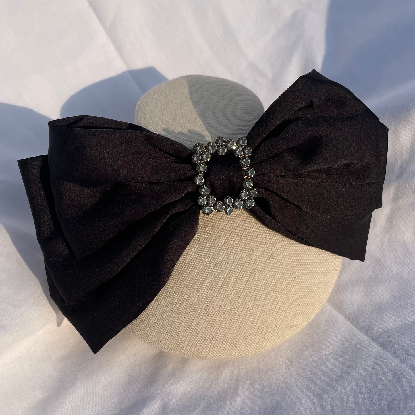 Sienna Black Bow || Hair Clip