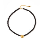 Black Heart Beaded Necklace