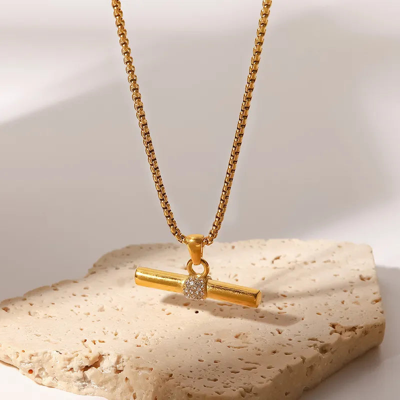 Sophie T-Bar Gold Necklace