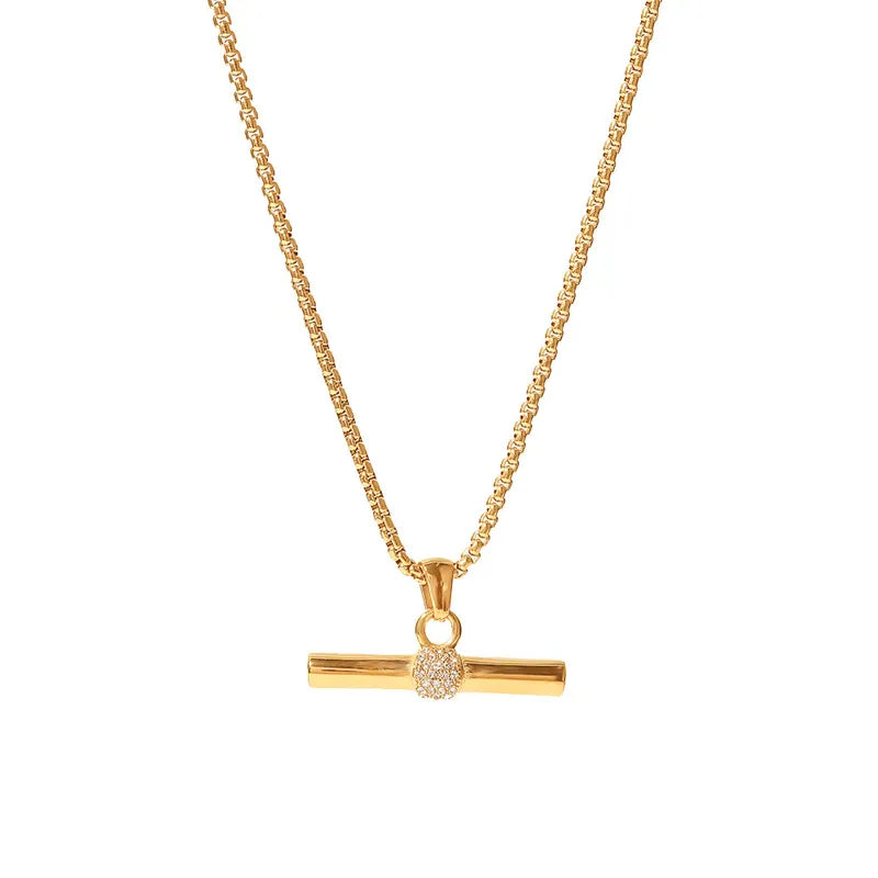 Sophie T-Bar Gold Necklace