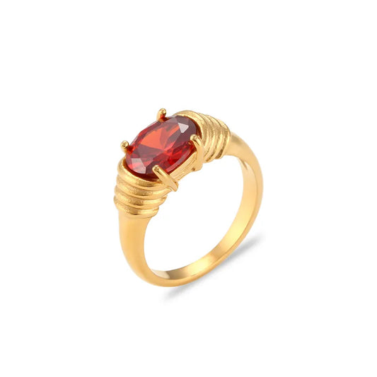 Éire || Red Gemstone Ring