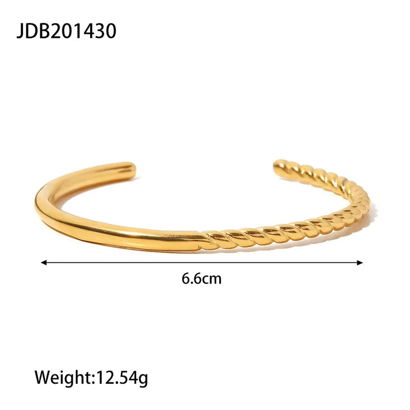 Clare Gold Twist Bangle