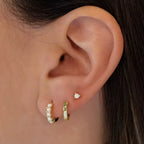Opal Gold Huggie & Stud Earring Set