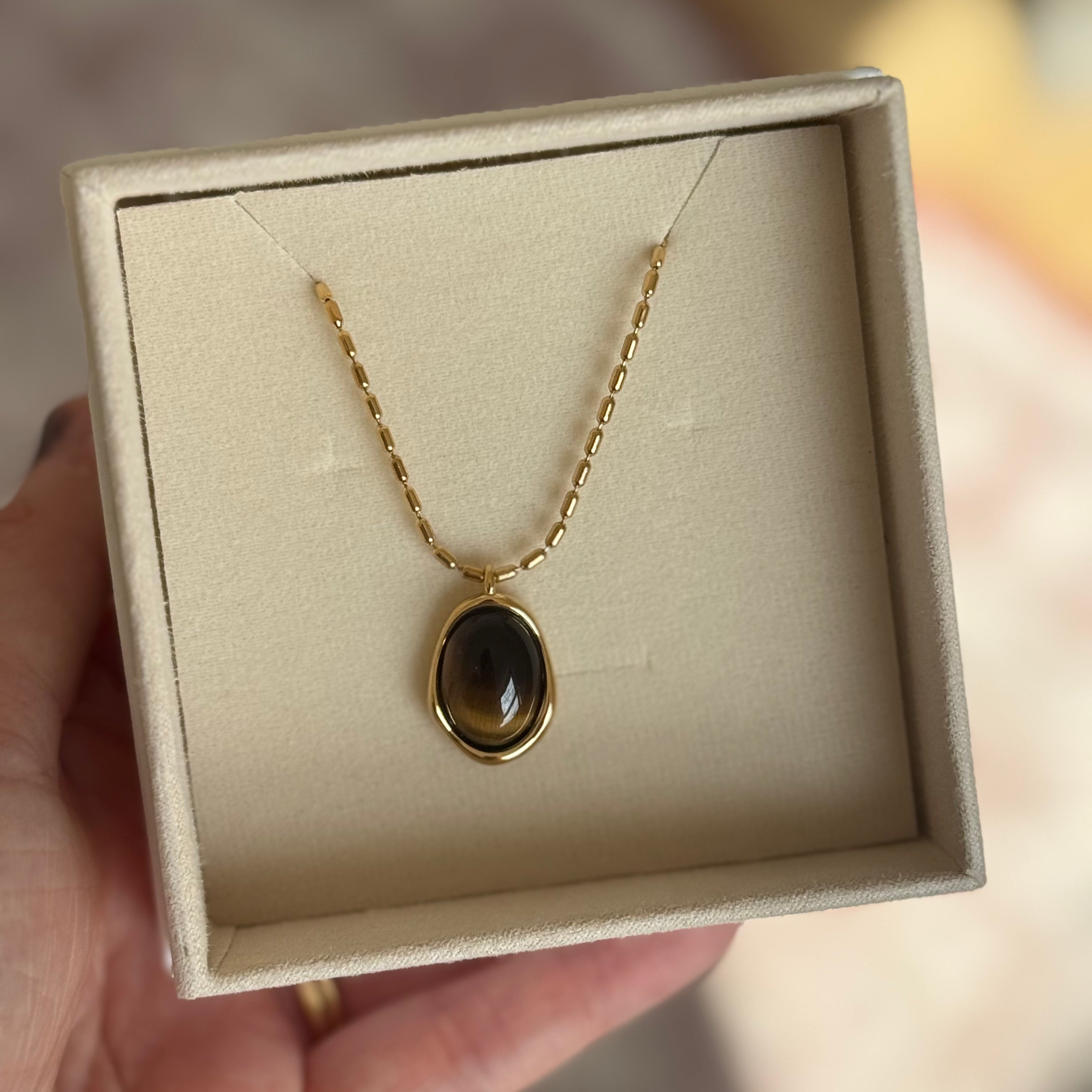 Tigers Eye Pendant Necklace