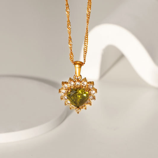 Glas Heart Necklace || Gold