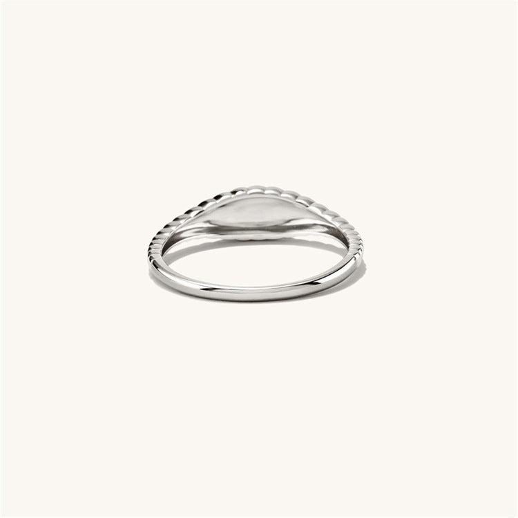 Croissant Silver Pinky Ring