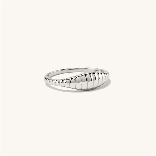 Croissant Silver Pinky Ring