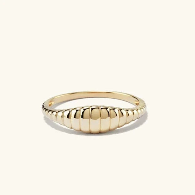 Croissant Gold Pinky Ring