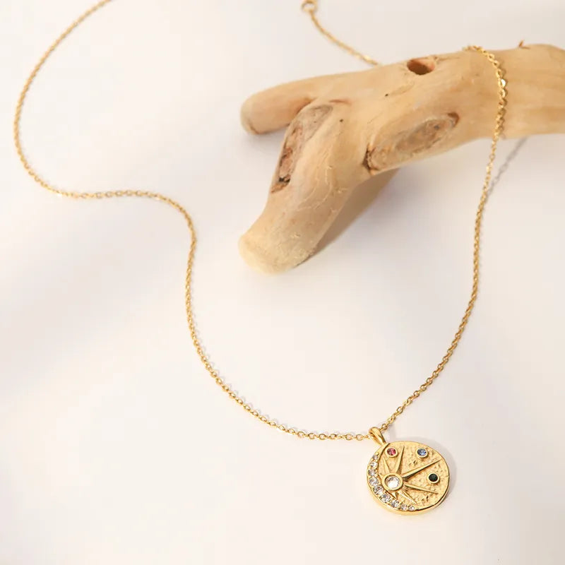 Retro Moon Gold Necklace