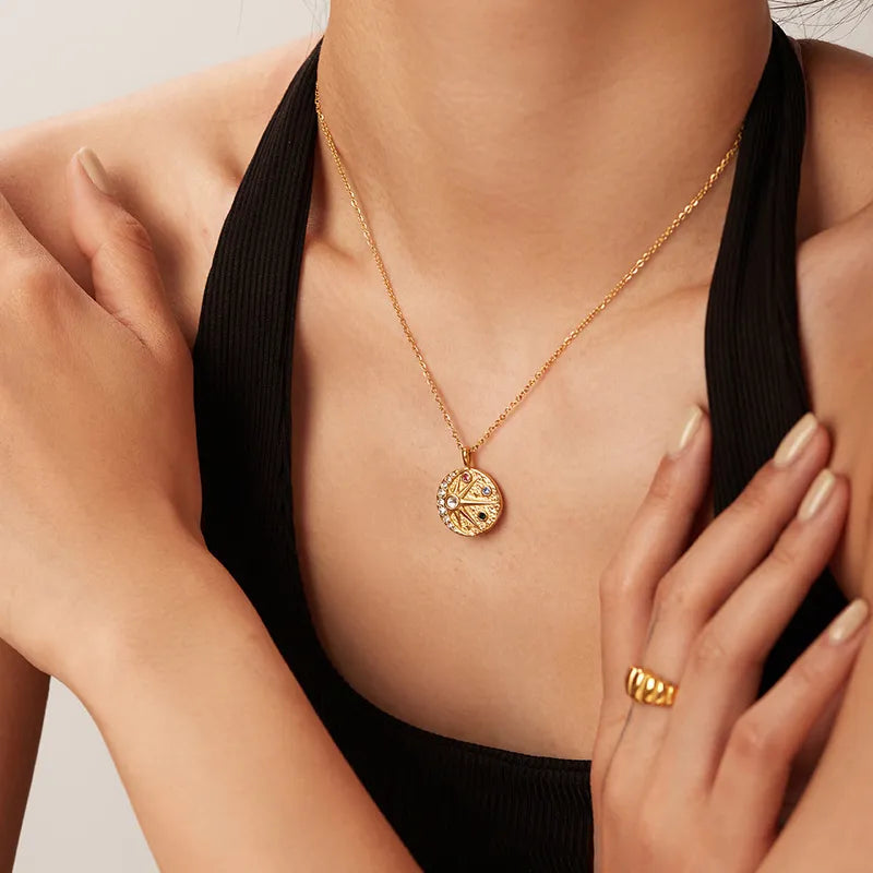 Retro Moon Gold Necklace