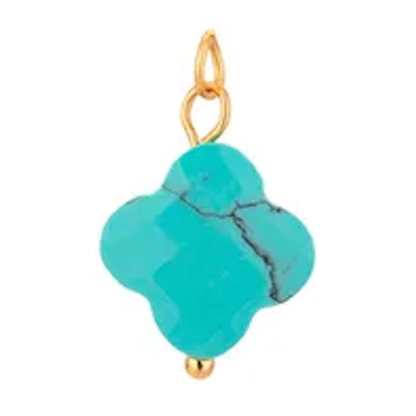 Turquoise Clover Charm