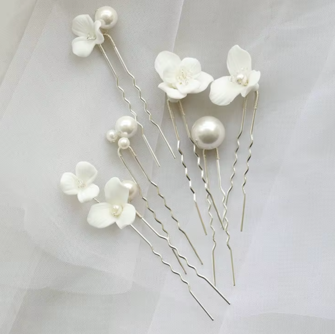 FIORE | PEARL & STEM MIX HAIR PINS