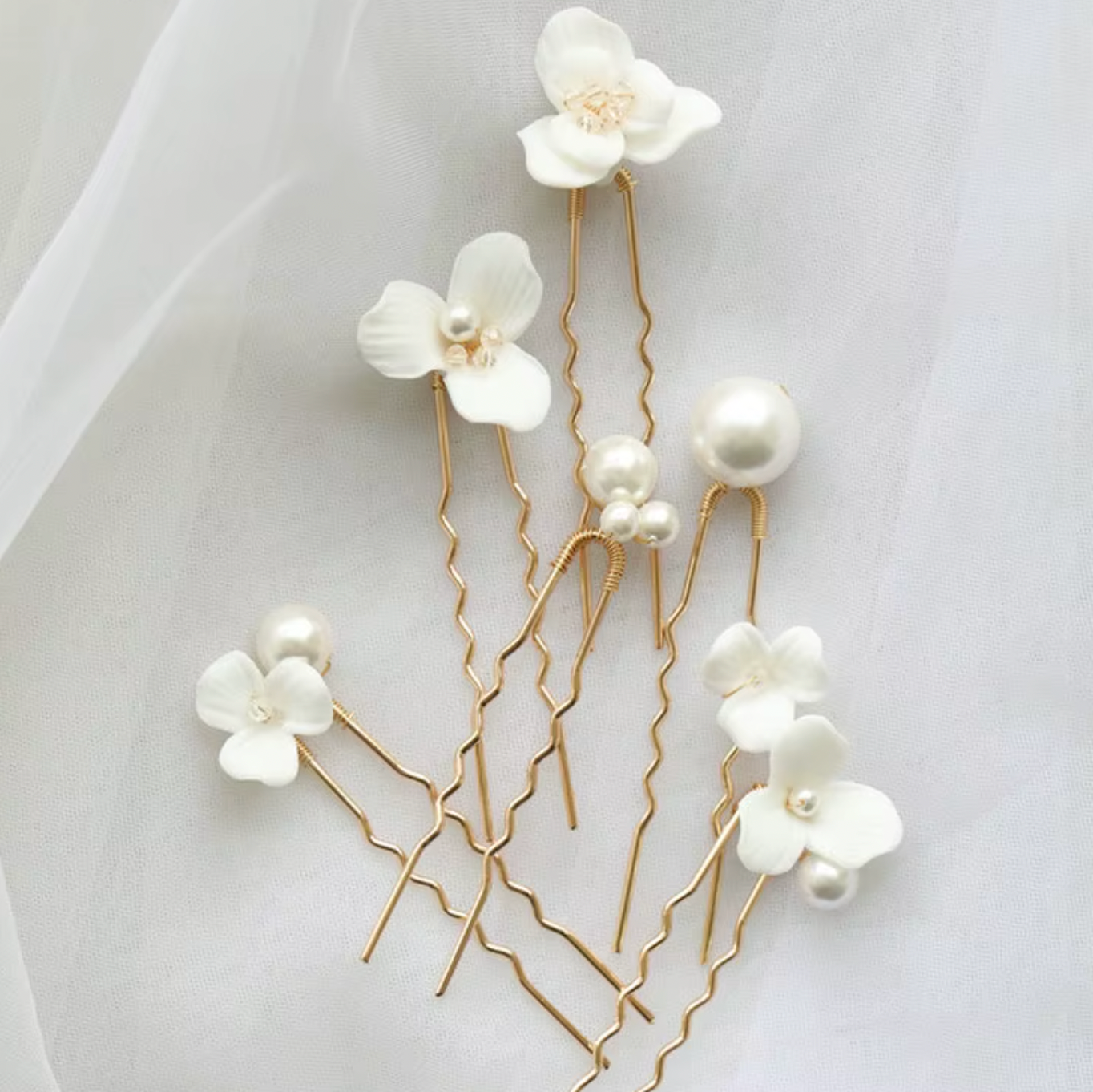 FIORE | PEARL & STEM MIX HAIR PINS