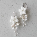 FIORE | FLORAL & LEAF HOOK EARRINGS