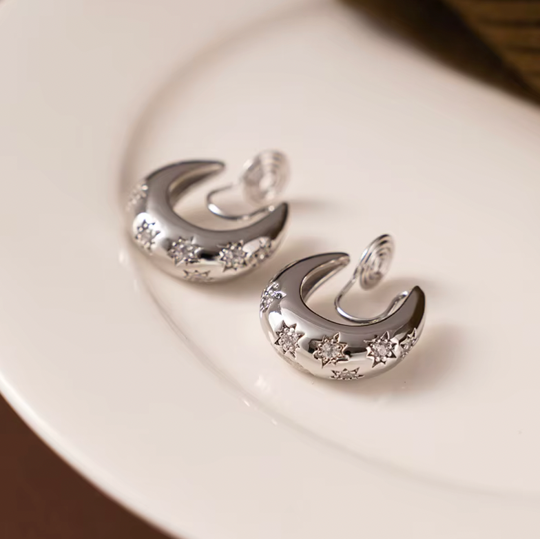 Stellar Hoop Clip On Earrings