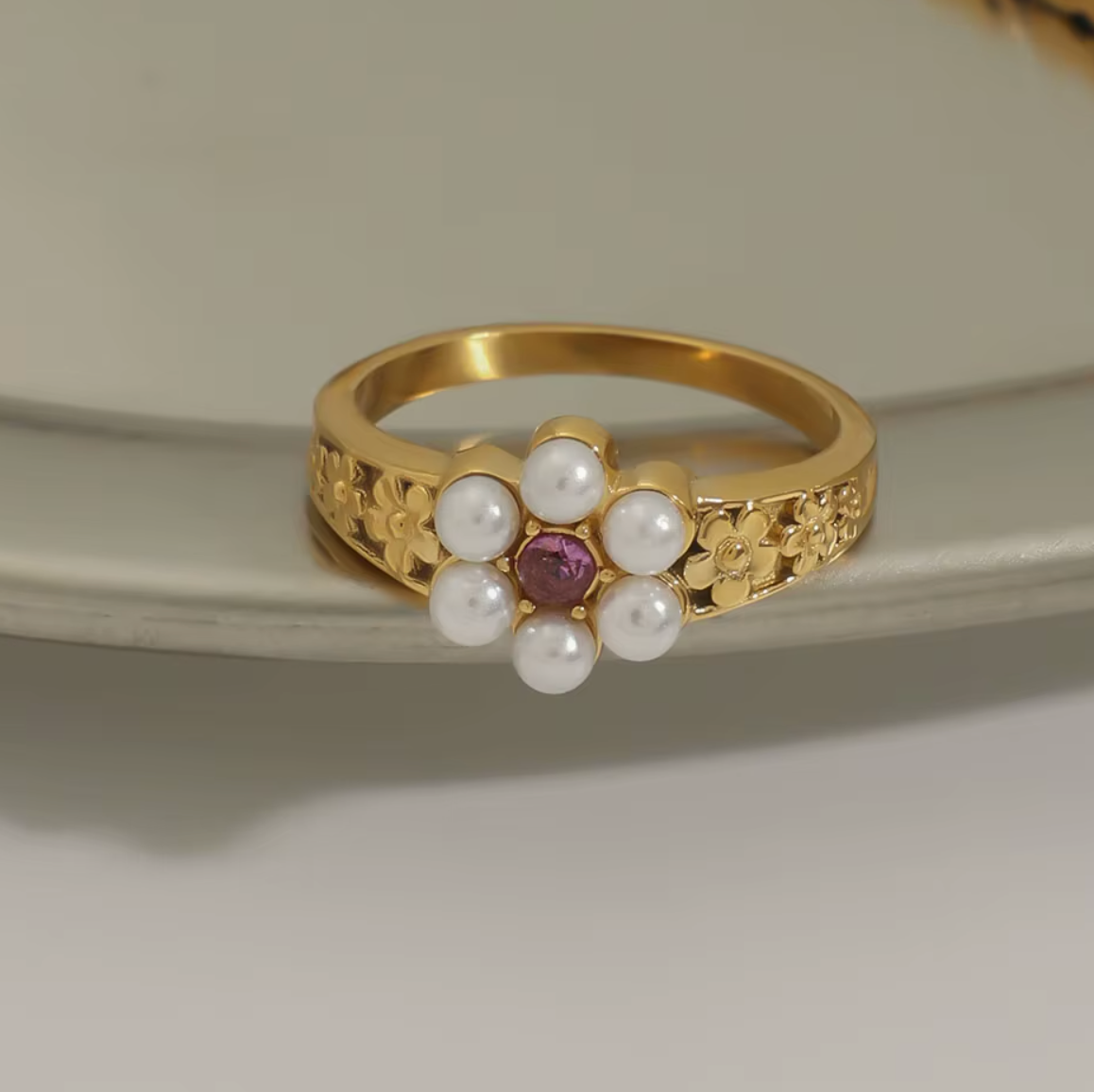 Margot Pink Gem Ring