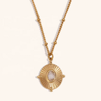 Golden Radiance Pendant Necklace