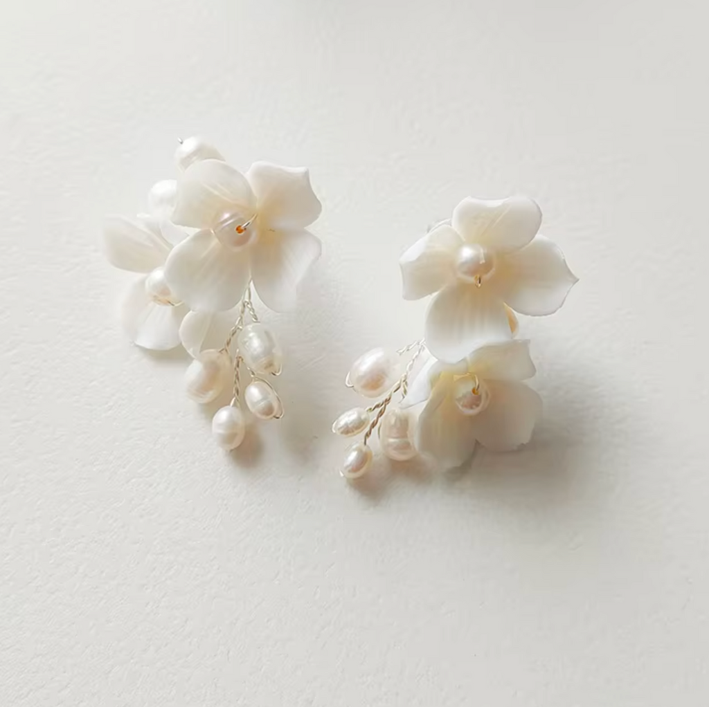 FIORE | CLAY & PEARL EARRINGS
