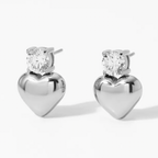 GINA HEART STUDS SILVER