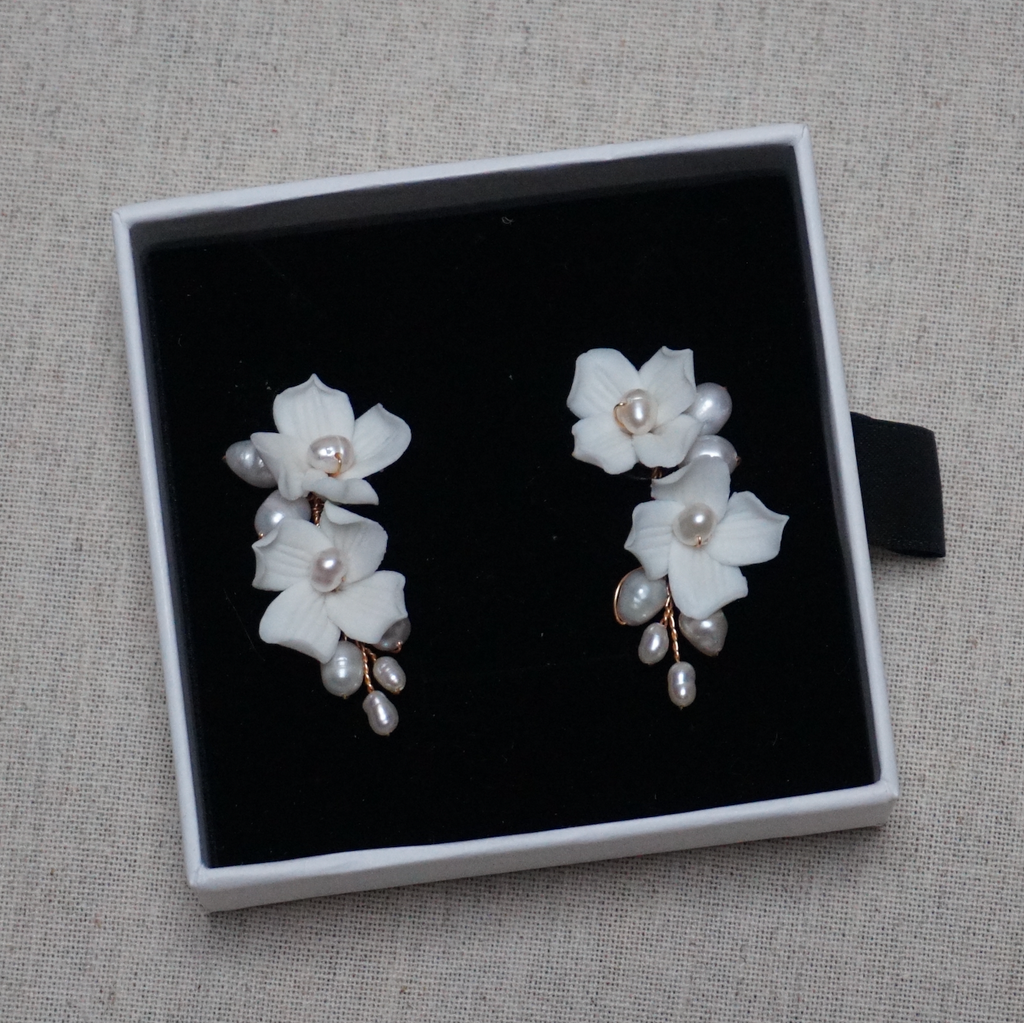 FIORE | CLAY & PEARL EARRINGS