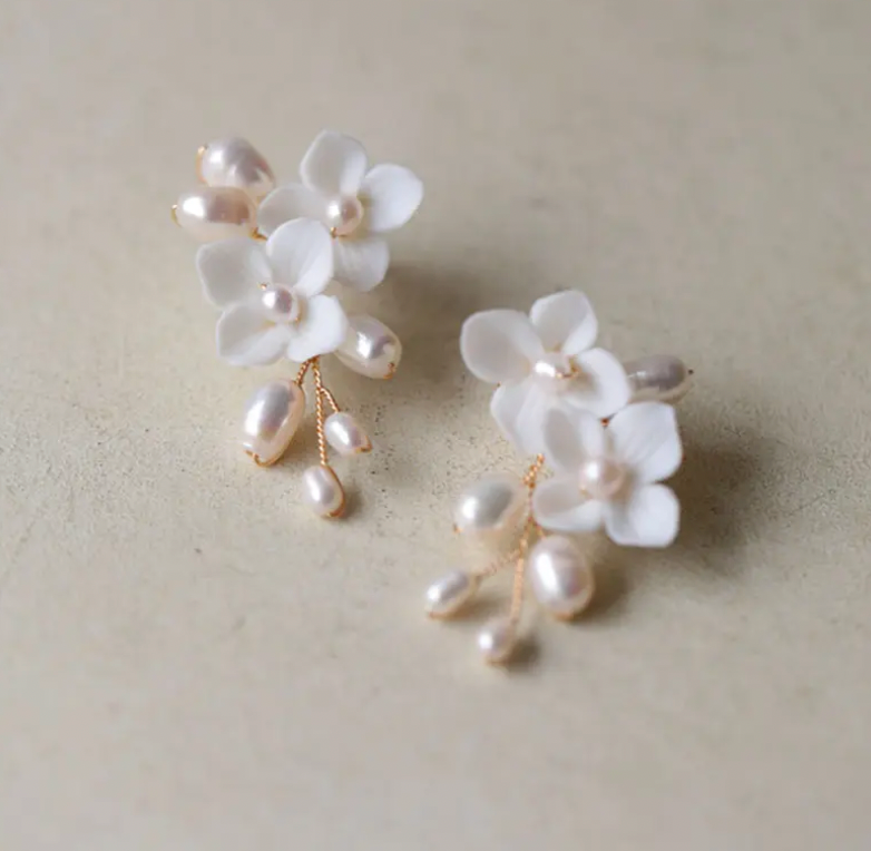 FIORE | CLAY & PEARL EARRINGS