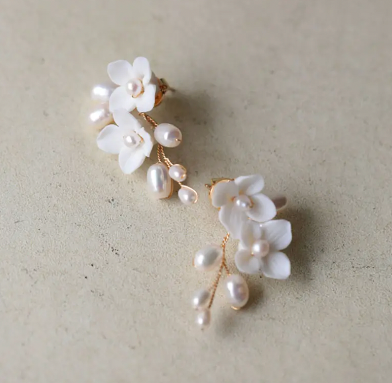 FIORE | CLAY & PEARL EARRINGS