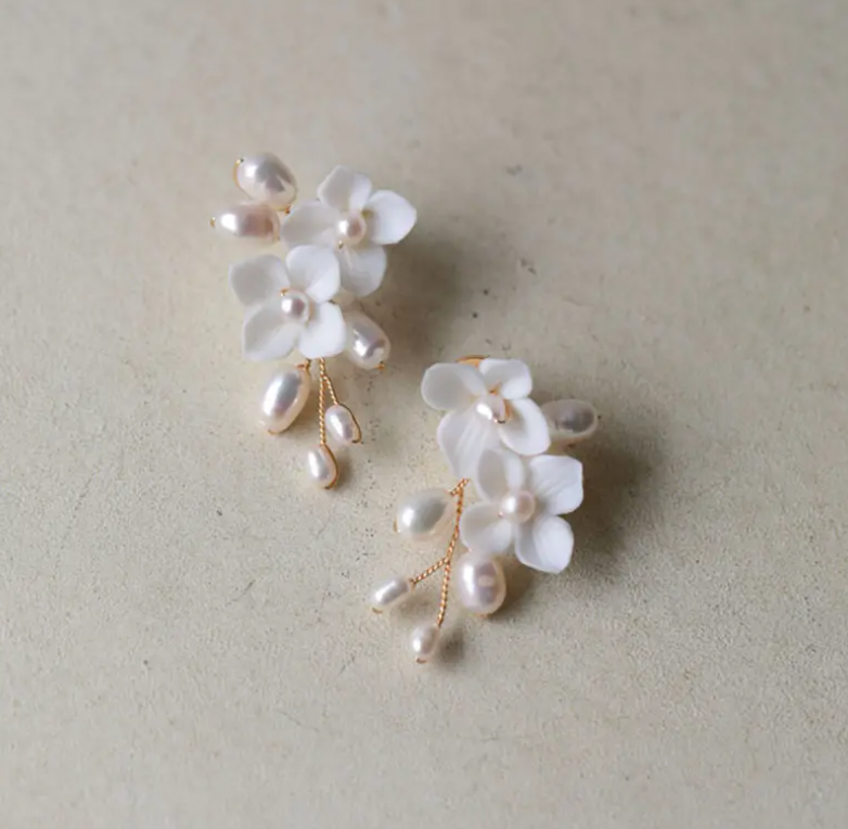 FIORE | CLAY & PEARL EARRINGS