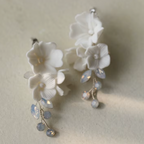 FIORE | FIVE STEM FLORAL & OPAL EARRINGS