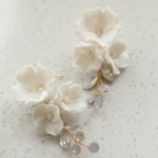 FIORE | FIVE STEM FLORAL & OPAL EARRINGS