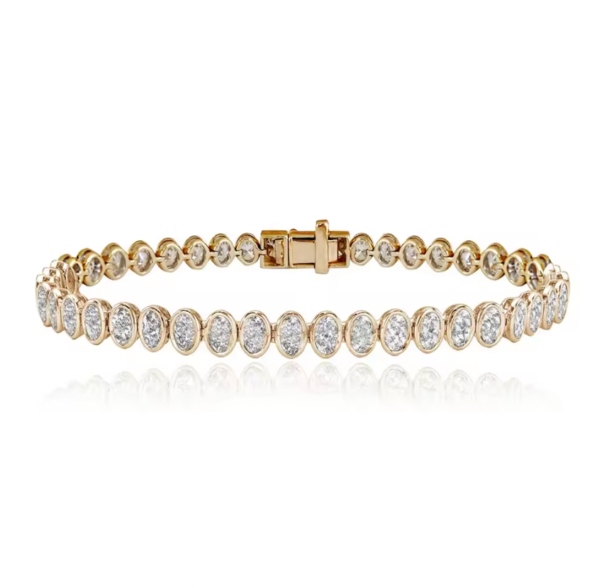 Oval Bezel Tennis Bracelet