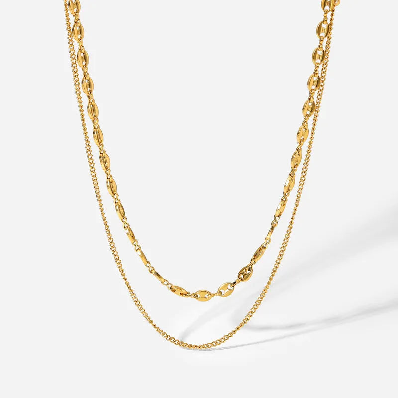 Double Layer Gold Necklace