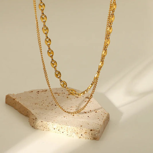 Double Layer Gold Necklace