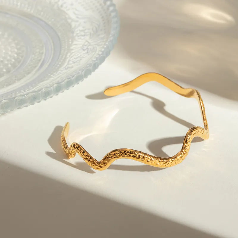 Gold Wiggle Bangle