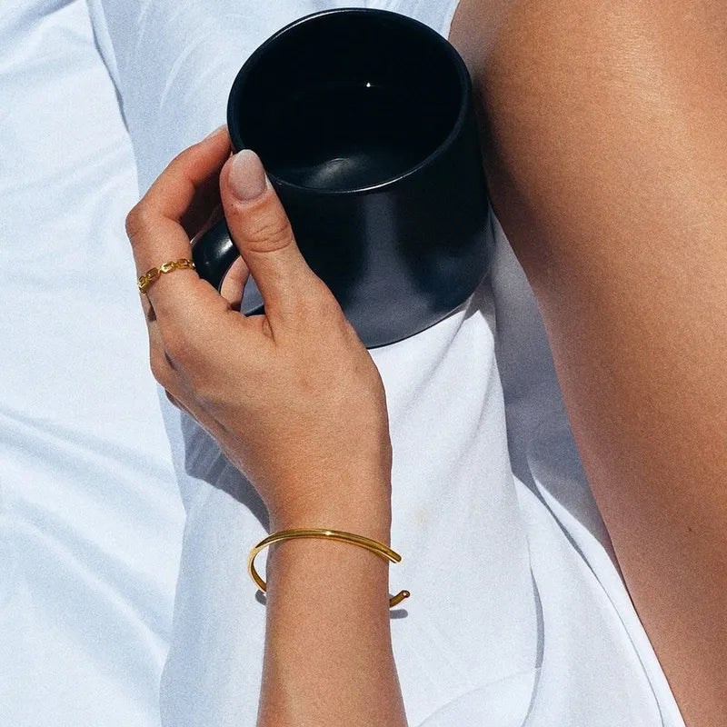 Gold Curb Bangle