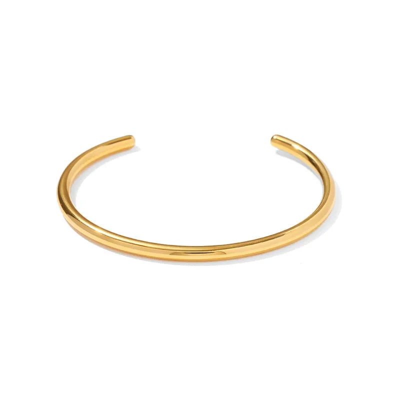 Gold Curb Bangle