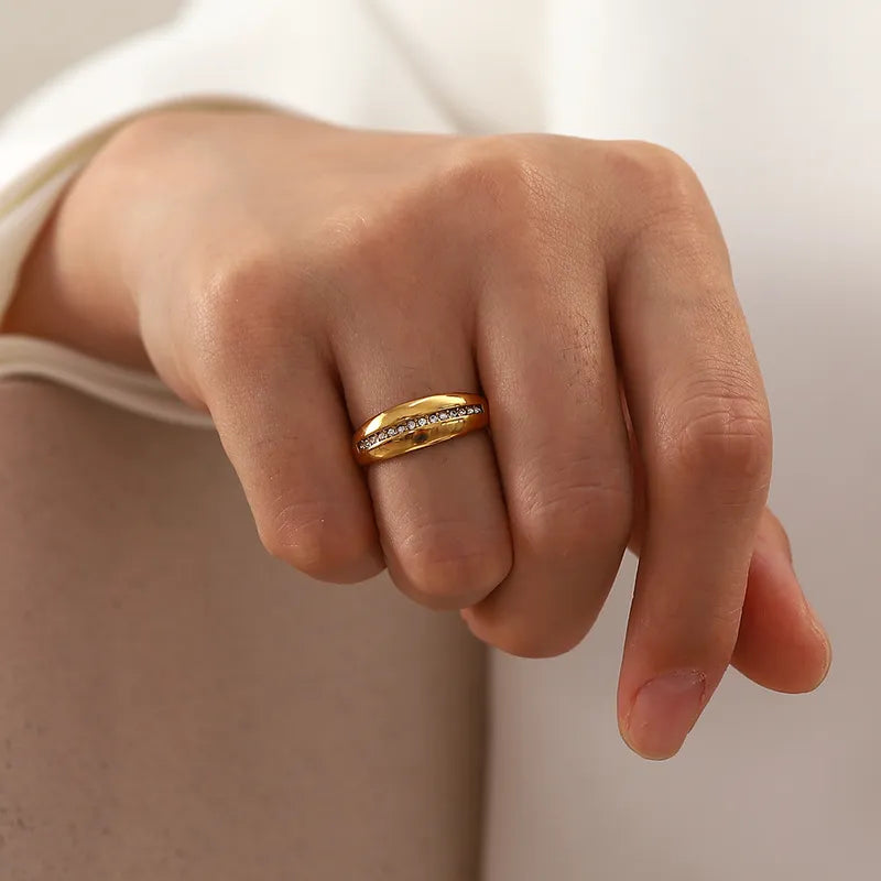 Miranda CZ Gold Ring