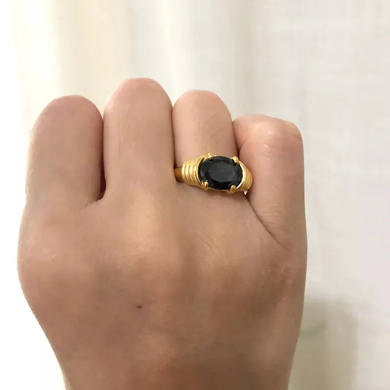 Éire || Black Gemstone Ring