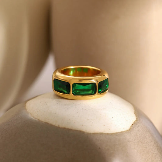 Chunky Emerald Ring