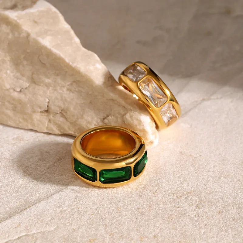 Chunky Emerald Ring