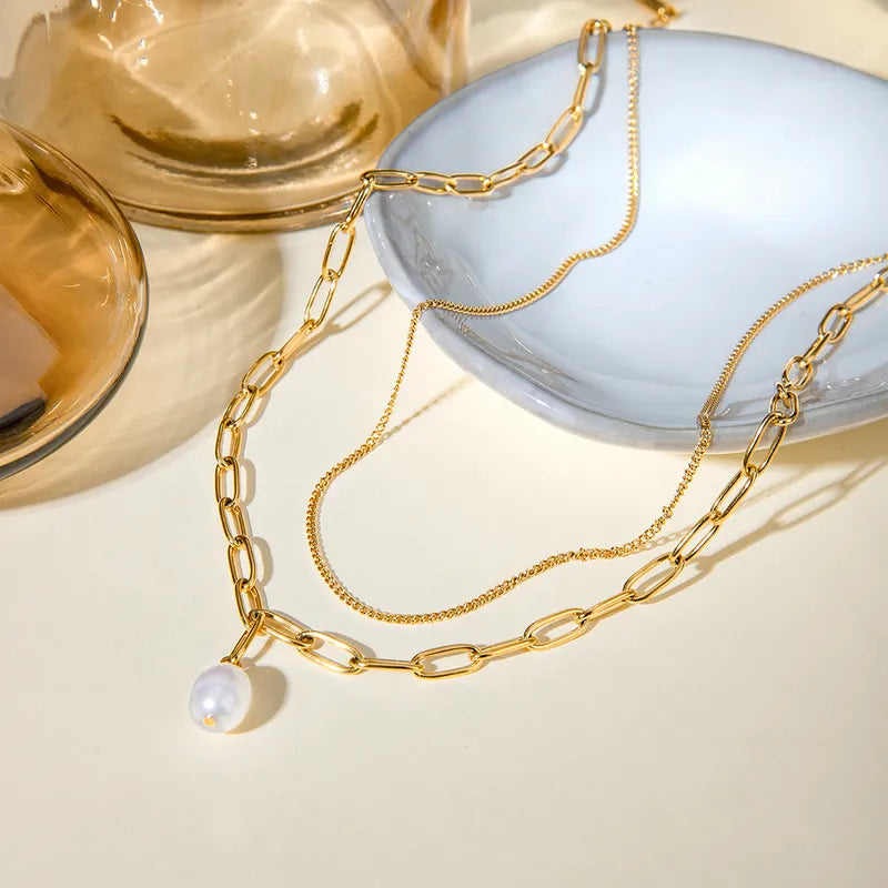 Double Layer Pearl Necklace