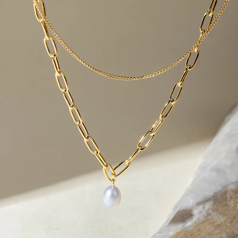 Double Layer Pearl Necklace