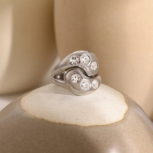 Swirl Triple Silver Ring